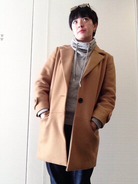 「Kaon（カオン）のアイテム（ジャケット/アウター）」を使った、AgyKerさん（レディース・164cm）の冬コーディネート