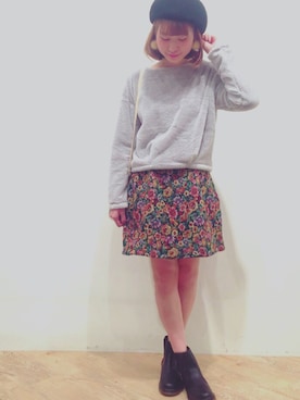 「NICE CLAUP（ナイスクラップ）のアイテム」を使った、𝑚 𝑖 𝑠 𝑎 𝑡 𝑜さん（レディース・161cm）の秋コーディネート