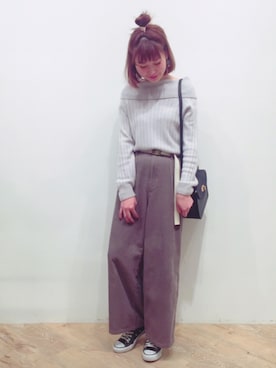 「NICE CLAUP（ナイスクラップ）のアイテム（パンツ）」を使った、𝑚 𝑖 𝑠 𝑎 𝑡 𝑜さん（レディース・161cm）の冬コーディネート