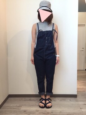 「ARMEN（アーメン）のアイテム（帽子）」を使った、Ayanoさん（レディース・162cm）の春コーディネート