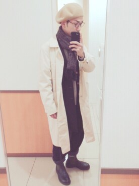 「Scye（サイ）のアイテム（その他アウター）」を使った、akiさん（メンズ・173cm）の冬コーディネート