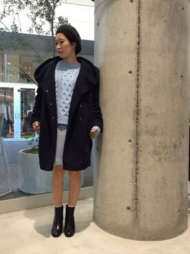 「毛衣」｜「アイテム（ジャケット/アウター）」を使った、URBANRESEARCHTAIWANさん（レディース・154cm）の秋コーディネート