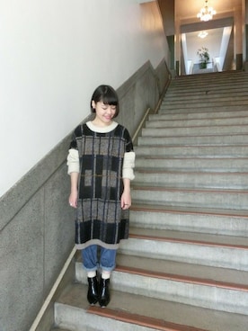 「outfit」｜「アイテム（ワンピース/ドレス）」を使った、URBANRESEARCHTAIWANさん（レディース・148cm）の冬コーディネート