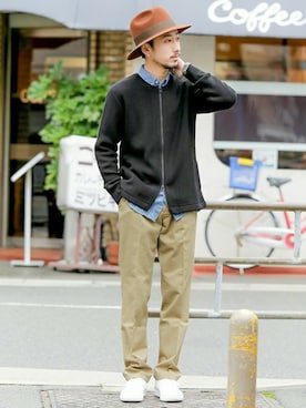 「hat」｜URBANRESEARCHTAIWANさん（メンズ・172cm）の冬コーディネート