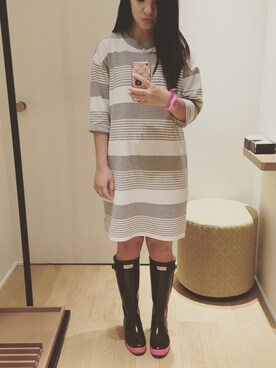 「アイテム（アナログ腕時計、ピンク系）」を使った、Fish.L910さん（レディース・160cm）の秋コーディネート