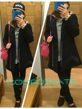 「smork（スモーク）のアイテム」を使った、SHi♡Riさん（レディース・156cm）の春コーディネート