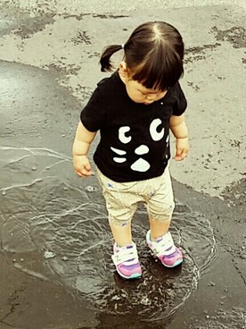 「MoL（モル）のアイテム（パンツ）」を使った、k*さん（キッズ・80cm）の夏コーディネート