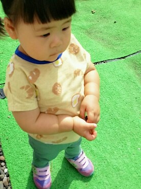 「MoL（モル）のアイテム（トップス）」を使った、k*さん（キッズ・80cm）の夏コーディネート