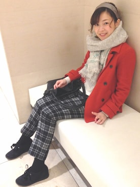 「アップヘア」｜「アイテム（ジャケット/アウター）」を使った、chiyuさん（レディース・160cm）の春コーディネート