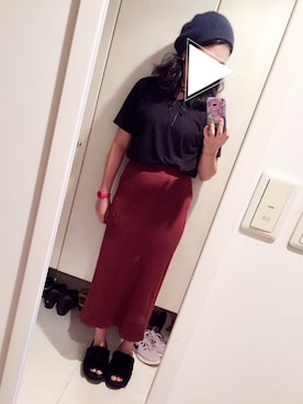 「OSMOSIS（オズモーシス）のアイテム（ハンチング/ベレー帽）」を使った、コトさんさん（レディース・157cm）の秋コーディネート