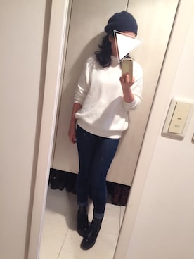 「OSMOSIS（オズモーシス）のアイテム（ハンチング/ベレー帽）」を使った、コトさんさん（レディース・157cm）の秋コーディネート
