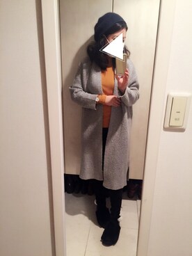 「OSMOSIS（オズモーシス）のアイテム（ハンチング/ベレー帽）」を使った、コトさんさん（レディース・157cm）の秋コーディネート
