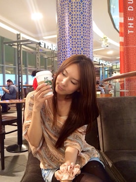 「PAGEBOY（ページボーイ）のドルマントップス（ニット/セーター、ピンク系）」を使った、みっちぃさん（レディース・162cm）の春コーディネート