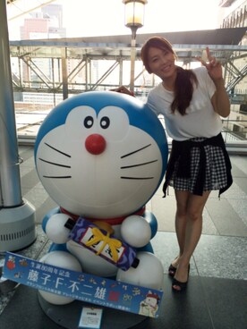 「MAJESTIC LEGON（マジェスティックレゴン）のギンガムチェックのキュロット（その他パンツ、その他）」を使った、みっちぃさん（レディース・162cm）の夏コーディネート