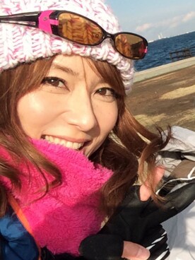 「ZEALのアイテム（サングラス、ピンク系）」を使った、みっちぃさん（レディース・162cm）の春コーディネート