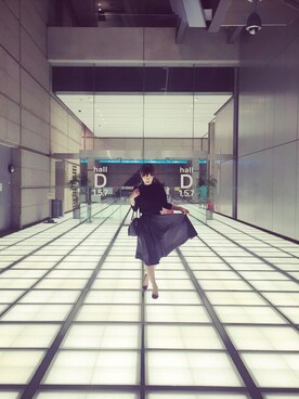 「GOUT COMMUN（グーコミューン）のアイテム（ショルダーバッグ）」を使った、motomiさん（レディース・165cm）の秋コーディネート