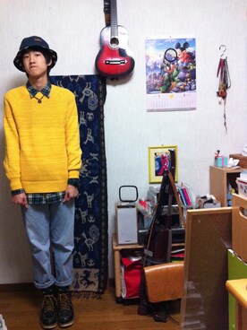 「Abercrombie&Fitch（アバークロンビーアンドフィッチ）のアイテム（ダッフルコート）」を使った、Ringringさん（メンズ・173cm）の冬コーディネート