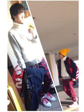 「Abercrombie&Fitch（アバークロンビーアンドフィッチ）のアイテム（ダッフルコート）」を使った、Ringringさん（メンズ・172cm）の冬コーディネート