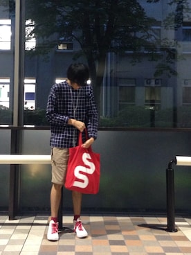 「エコバッグ」｜Ringringさん（メンズ・172cm・10代）の夏コーディネート