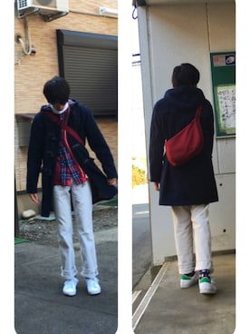 「Abercrombie&Fitch（アバークロンビーアンドフィッチ）のアイテム（ダッフルコート）」を使った、Ringringさん（メンズ・172cm）の冬コーディネート