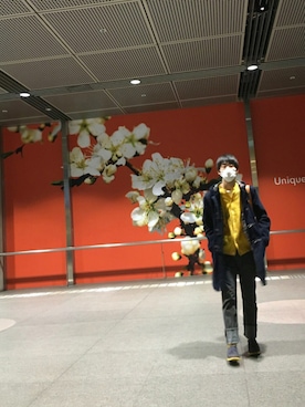 「Abercrombie&Fitch（アバークロンビーアンドフィッチ）のアイテム（ダッフルコート）」を使った、Ringringさん（メンズ・172cm）の春コーディネート