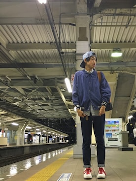 「JUNRED（ジュンレッド）のアイテム（トートバッグ）」を使った、Ringringさん（メンズ・172cm）の夏コーディネート