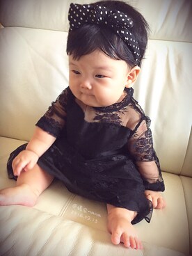 「AVAN LILY（アヴァンリリィ）のアイテム（ワンピース/ドレス）」を使った、えん～ちゃん^_^さん（キッズ・70cm）の秋コーディネート