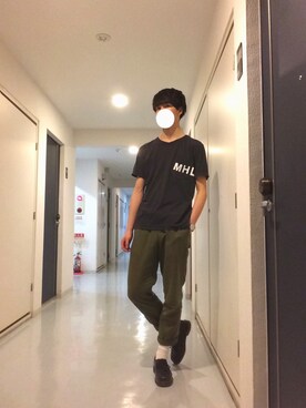 「Dr. Martens（ドクターマーチン）のDr.Martens (ドクターマーチン)/1461 3EYE GIBSON SHOES（その他シューズ）」を使った、YU-MAさん（メンズ・184cm）の春コーディネート