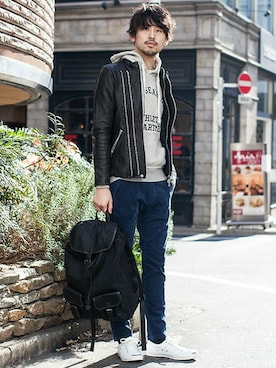 nano・universe  WEB さん（メンズ・178cm）の冬コーディネート