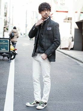 nano・universe  WEB さん（メンズ・178cm）の冬コーディネート