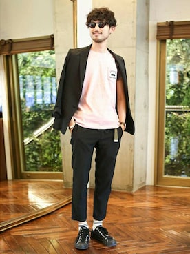 「ポケットＴシャツ」｜「アイテム（トップス）」を使った、nano・universe  WEB さん（メンズ・178cm）の夏コーディネート