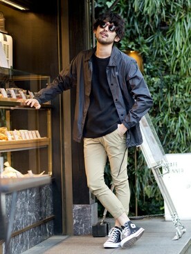 「NIKE（ナイキ）のアイテム（ブルゾン）」を使った、nano・universe  WEB さん（メンズ・178cm）の冬コーディネート