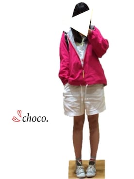 「Rodeo Crowns（ロデオクラウンズ）のアイテム（ナイロンジャケット）」を使った、choco.さん（レディース・159cm）の秋コーディネート