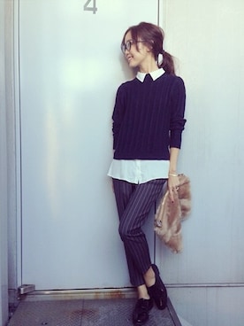 「ファークラッチ」｜半田 麗さん（レディース・165cm）の秋コーディネート