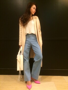 「RANDA（ランダ）のアイテム（その他アウター）」を使った、yuka.abeさん（レディース・164cm）の春コーディネート