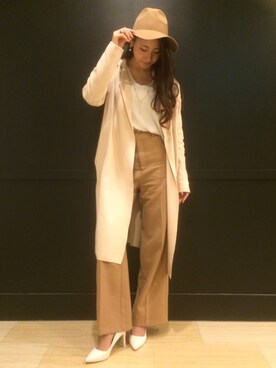 「RANDA（ランダ）のアイテム（その他アウター）」を使った、yuka.abeさん（レディース・164cm）の春コーディネート