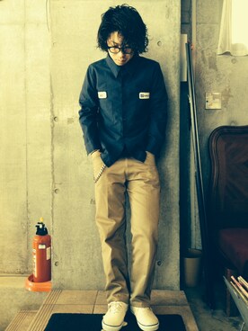 「VANS（バンズ）のスニーカー
（スニーカー、ホワイト系）」を使った、SHUNさん（メンズ・168cm）の春コーディネート