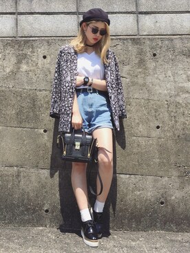 「EMODA（エモダ）のアイテム（ジャケット/アウター）」を使った、RURIさん（レディース・163cm）の春コーディネート