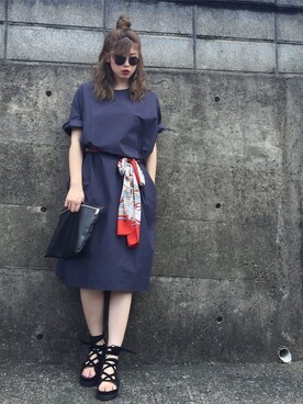 「kormarch」｜「アイテム（ワンピース/ドレス）」を使った、RURIさん（レディース・163cm）の夏コーディネート