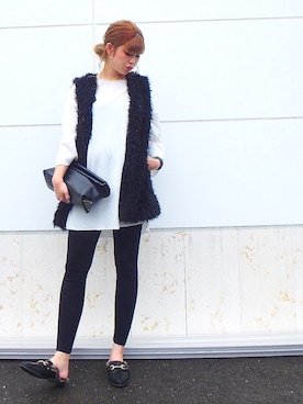 「アイテム（クラッチバッグ）」を使った、RURIさん（レディース・163cm）の秋コーディネート