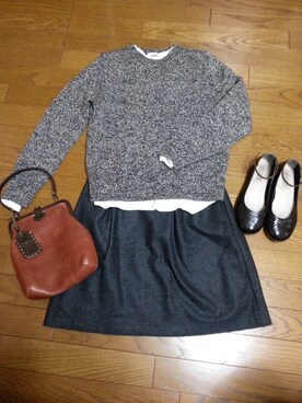 由佳さん(レディース・156cm)の冬コーディネート