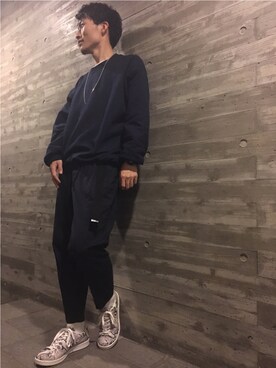 「JOHN LAWRENCE SULLIVAN accessory（ジョンローレンスサリバンアクセサリー）のアイテム」を使った、apish Rita 大河光太朗さん（メンズ・171cm）の秋コーディネート