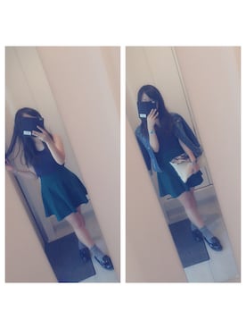 「Abercrombie&Fitch（アバークロンビーアンドフィッチ）のアイテム（タンクトップ）」を使った、りんさん（レディース・151cm）の秋コーディネート