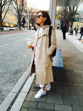 「ボンディング」｜「アイテム（トレンチコート）」を使った、NoRiKoさん（レディース・163cm）の春コーディネート