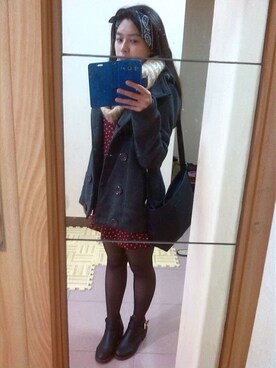 「靴」｜「アイテム（その他アウター）」を使った、高橋愛さん（レディース・151cm）の冬コーディネート