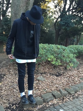 「LOWRYS FARM（ローリーズファーム）のアイテム（その他アウター）」を使った、umeさん（メンズ・170cm）の冬コーディネート
