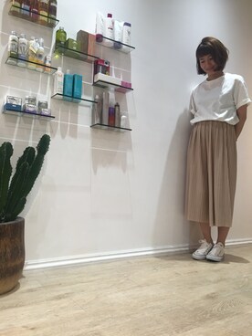 「ヘアサロン」｜ヨウコさん（レディース・158cm）の秋コーディネート