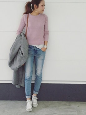 「ZARA（ザラ）のアイテム（その他アウター）」を使った、yanさん（レディース・160cm）の冬コーディネート