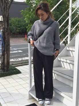 「ゆるずる」｜「アイテム（アクセサリー）」を使った、yanさん（レディース・160cm）の秋コーディネート
