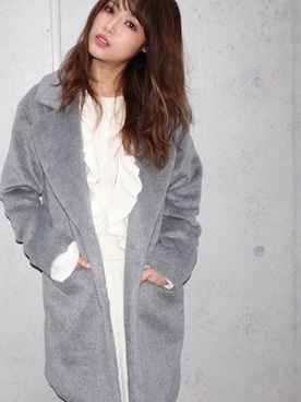 「MICOAMERI（ミコアメリ）のアイテム（ジャケット/アウター）」を使った、舟山久美子♡くみっきーさん（レディース・155cm）の秋コーディネート